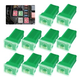 10PCS Car Jcase Fuse Kit,Standard Profile Car Fuses Assortment Kit Avoiding Short Circuits,Universal Slow Blow 40 Amp Cartridge Fuses Car Accessories for Cars,Trucks,SUVs (40A)