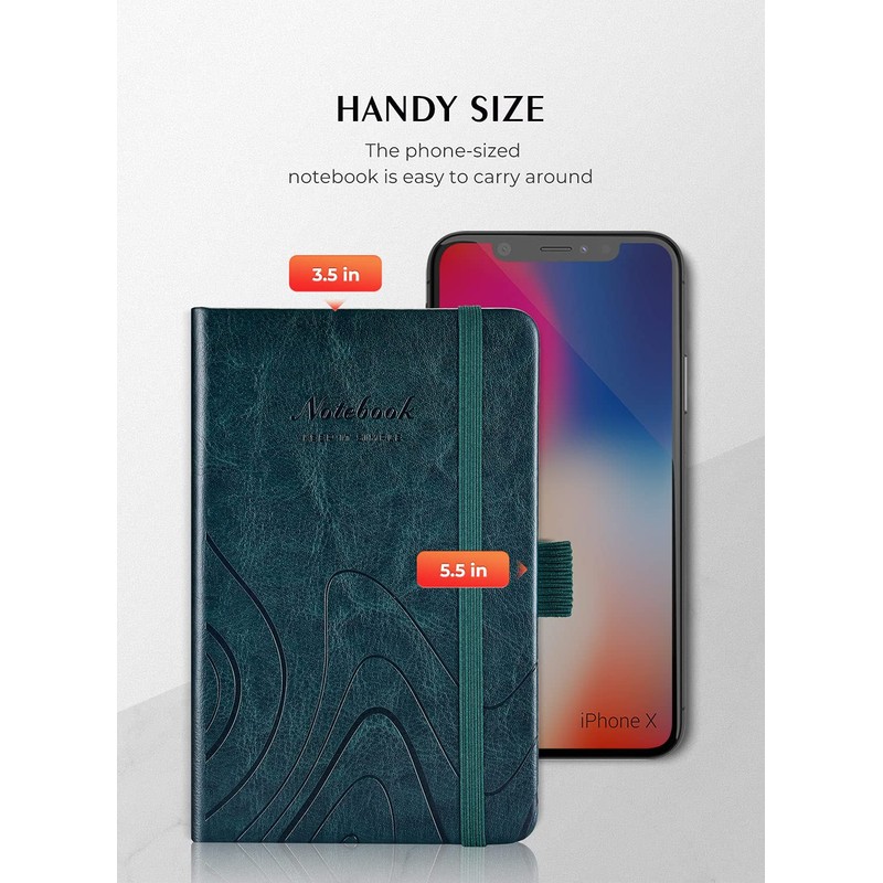 AISBUGUR Pack of 2 Notebook A6 Notebook Small Pocket Notebook