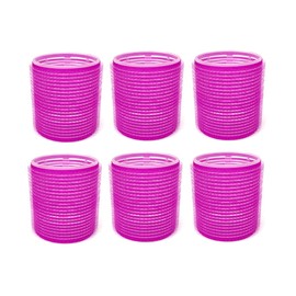 6-Pack X-Large 2" Self-Grip Hair Rollers – Volumizing Curlers, Random Color