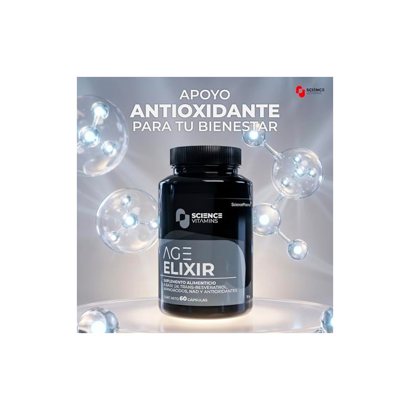 Age Elixir Suplemento Urolitina Trans Resveratrol Nad Carnitina Coenzima Q10