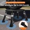 Blissfuhue Foldable RV Step Stool, Adjustable Height 6.7-9.1in,Heavy Duty Metal