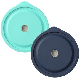 Replacement Lids for Pyrex 7402-PC 7 Cup, Silicone Round Storage Cover Lid for Anchor Hocking Glass Bowl 2 Pack with Date Mark