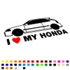 I Love My Civic Car Sticker, Car Window Bumper Sticker