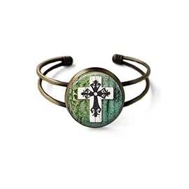 Gothic Cross Cuff Bracelet