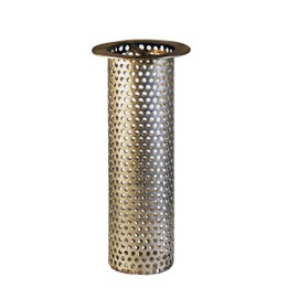 2" Commercial Floor Drain Strainer, 6" Tall, Perforated Stainless Steel