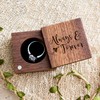 MUUJEE Always and Forever Ring Box - Engraved Wooden Ring