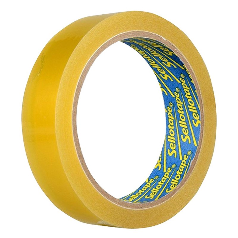 6 x Sellotape Original Golden Tape Roll Clear Non Static