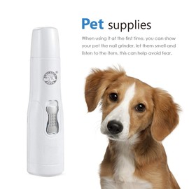 AMIR Pet Nail Grinder Dog Nail Clipper for Gentle Paws &Powerful Premium Electric Nail Grinder Portable& Quiet for Dogs and Cats -Silver