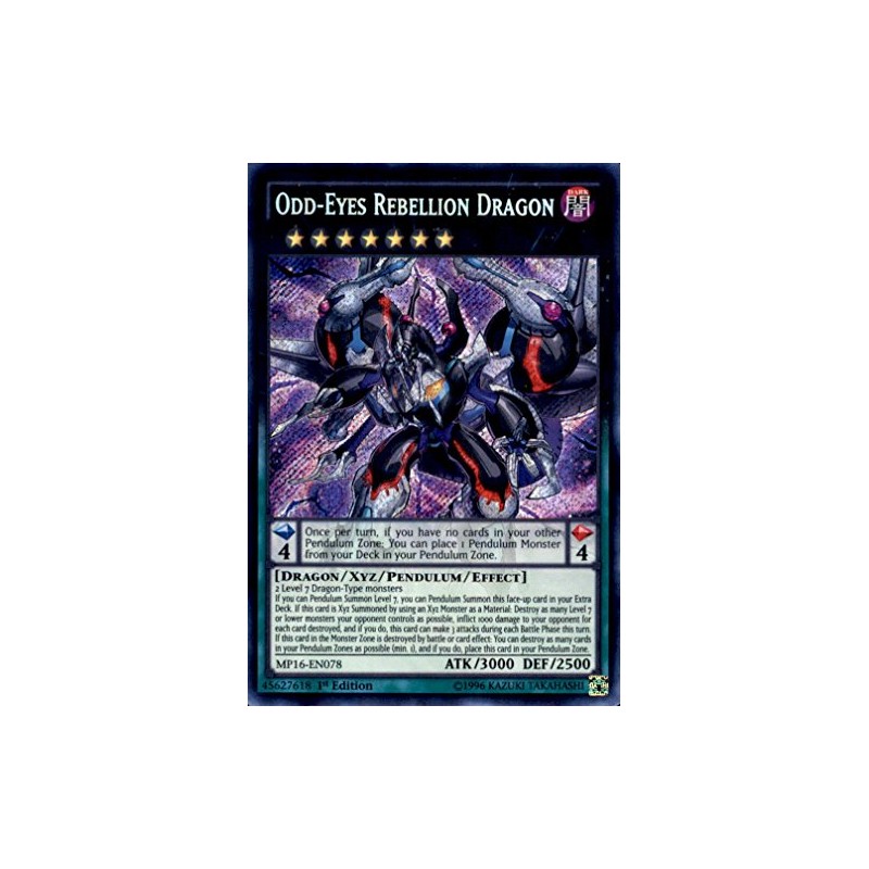 Odd-Eyes Rebellion Dragon - MP16-EN078 - Secret Rare - 1st