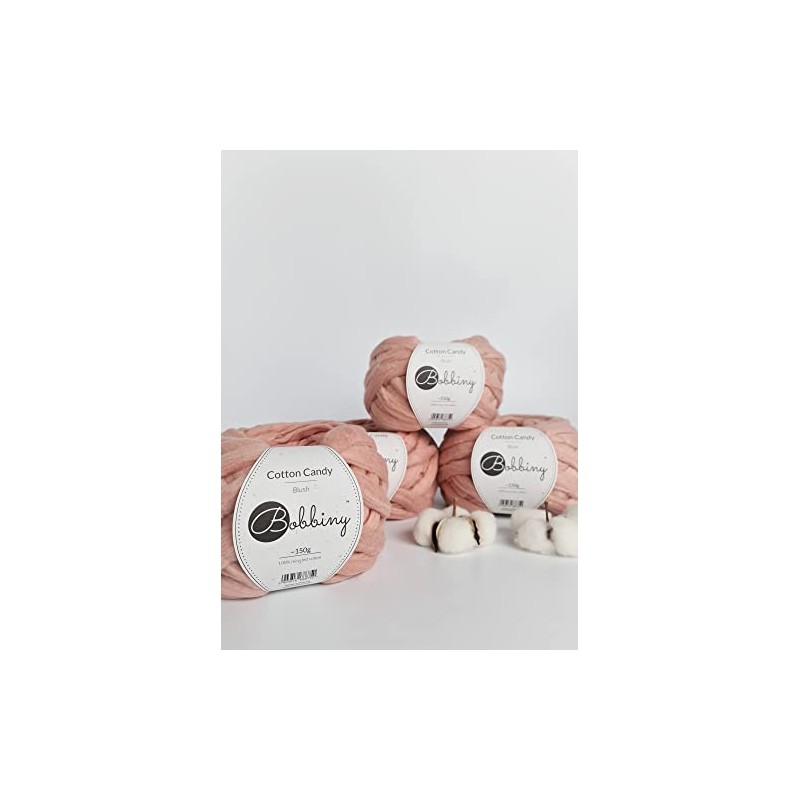 Bobbiny Cotton Candy Nude Oeko-Tex 100% Recycled Cotton Yarn (Blush)