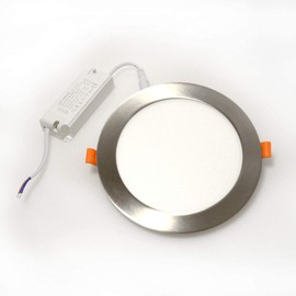 Xtend EcoLight 10x LED Recessed Panel Neutral White 4000 K 170 mm Round Silver 12 W Recessed Spotlight LED Spot Power Supply PLm