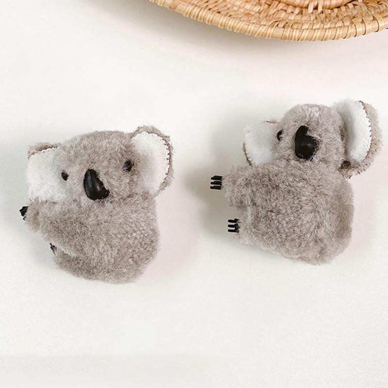 NUOBESTY Pack of 6 Plush Koala Mini Hair Clips Claw