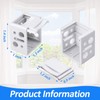 Jetec 8 Pieces 1 Inch Blind Brackets White Profile Box
