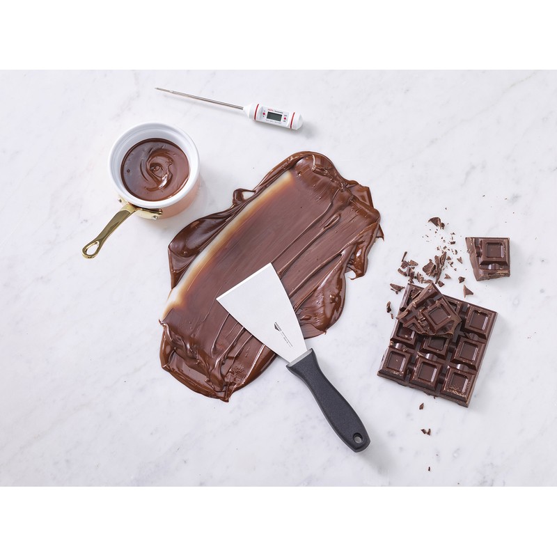 PADERNO 18520 – 08 Stainless Steel Triangular Spatula, Silver/Black, Dimensions