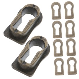 Tofficu 10Pcs Antique Dresser Keyhole Covers Plates for Furniture Protection and Style Easy Installation for Antique Dresser and Cabinets
