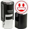 MaxMark Round Self Inking Emoji Stamp - Smiling - Red