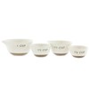 Neutral White & Brown Ceramic Measuring Cup Set