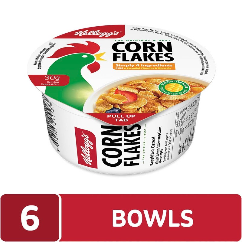 Kellogg's Corn Flakes Travel Bowl 30 g (Pack of 6)