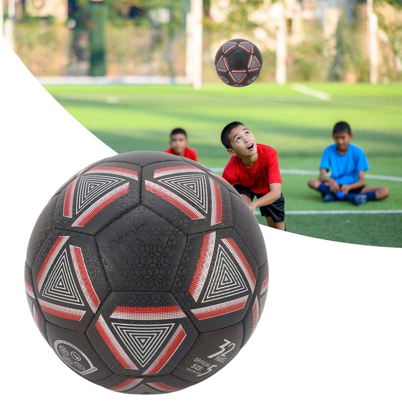 Reflective Soccer Ball Standard Size 5 Durable PU Leather Luminous