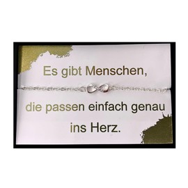 NataschaWoge® Gift Subtle Minimalist Infinity Stainless Steel Girlfriend Family Bracelet Friendship Jewellery Birthday Bracelet Gift Idea, Stainless Steel