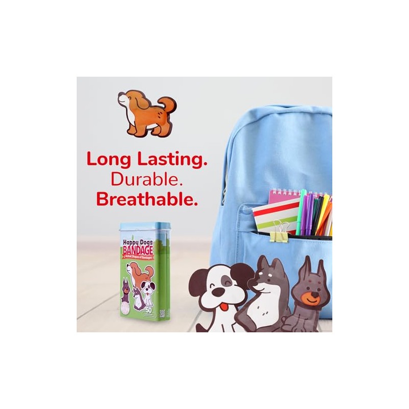 BioSwiss Vendas, vendas autoadhesivas con forma de perro feliz, cuidado