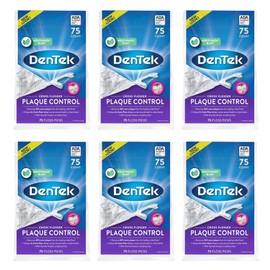 DenTek Cross Flosser Plaque Control Floss Picks Variation (75 Count (Pack of 6))