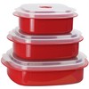 Reston Lloyd Nesting Microwave Containers, Set of 3, Adjustable Steam
