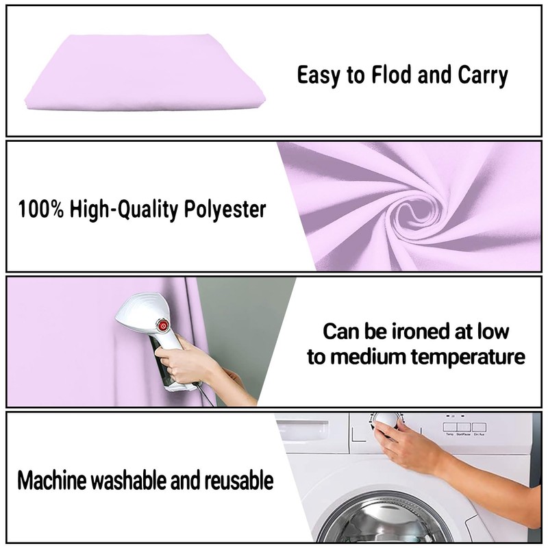 LYLYCTY Light Purple Portrait Backdrop 8x10ft Zoom Meeting Photo Studio