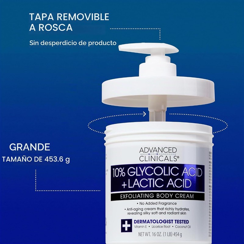 Advanced Clinicals- Loción corporal hidratante para el cuidado de la