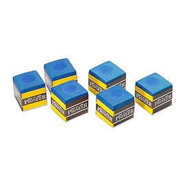 Formula Sports Pioneer Snooker Pool Billiards Cue Chalk, 6 Pieces Pack, Blue