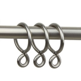 Rod Desyne 10 Count Eyelet Curtain Rings, 1-Inch, Satin Nickel
