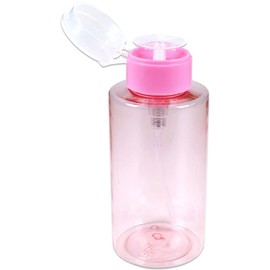 Beauticom Professional No Wording Labeled Push Down Liquid Pumping Empty Bottle Dispenser (10 oz, PINK)