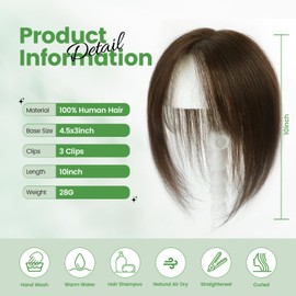 HOLFWALF Hair Toppers for Women Upgrade Swiss Lace Base Hair Topper 10inch Hairpieces for Women with Hairloss (Medium Brown)