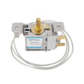 YINETTECH 1x Fridge Freezer Thermostat Cold Temperature Controller 220V-250V 2 Pin Terminals Freezer Refrigerator Thermostat for Model WPF22 WPF22-L Replacement Parts of Temperature Controller