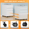 AFAIF 3 Drawer Mobile File Cabinet with Lock, Rolling File