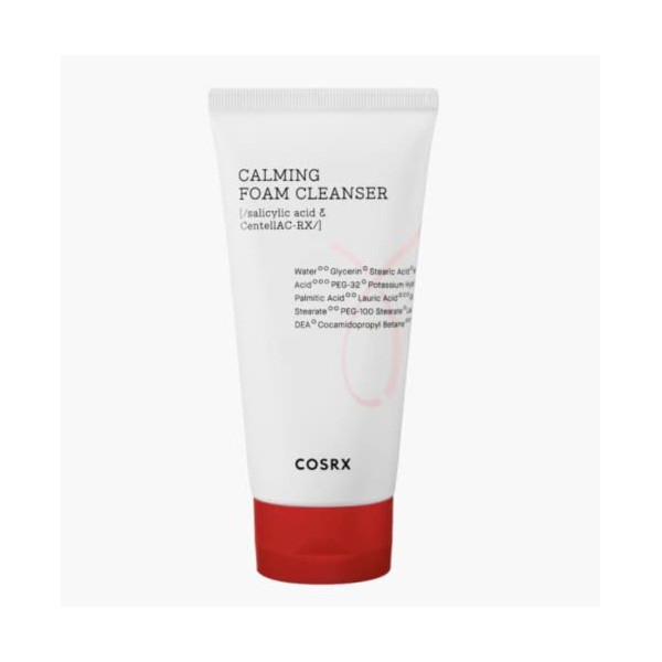 COSRX AC Collection Calming Foam Cleanser, 150ml | Facial Cleanser for Acne Prone Skin | For Sensitive, Blemish Prone Skin | Animal Testing Free, Paraben Free, Korean Skincare