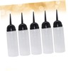 PACKOVE 5Pcs Salon Hair Dye Bottles Refillable Shampoo Container with