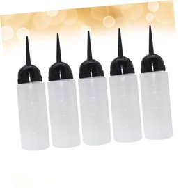 PACKOVE 5Pcs Salon Hair Dye Bottles Refillable Shampoo Container with Oblique Nozzle Leak Design for Hair Coloring and Professional Use