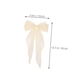 Outanaya 4pcs Satin Ribbon Hair Bows with Spring Clips for Women Sweet Bowknot Barrettes with Stable Hold Stylish Accessories for Birthdays Outdoor Events and Daily Wear