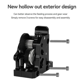 HXBER Hgx-Lite Extruder, HGX-LITE Extruder with High Speed 36mm Round Stepper Motor Compatible with Printers Ender-3/Ender-3 V2/CR-10/ VORO Suitable for 1.75mm Filaments
