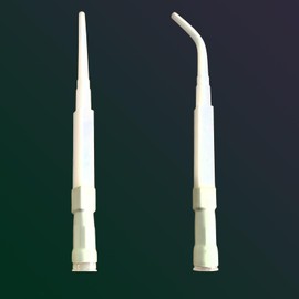 HAMUULL caulking Extension Nozzle Two Glass Glue nozzles one Straight and one Curved,white(1Straight +1 Curved)