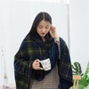 Double Layer Wearable Blanket, Button Shawl Man Woman Wraps, Man