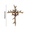 Wowser Rustic Style Faux Antler Resin Wall Cross, Religious Home