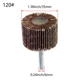 Utoolmart 8 Pcs Shank Mounted Flap Wheels with Mandrel with 35mm Grinding Head Abrasive Grinding Wheel Polishing Rotary Accessories Set for Grinding