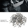 60Pcs Guitar Bridge Saddles Tuning Stability Silver No Burrs Easy