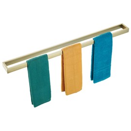 KOKOSIRI Towel Bar Brushed Gold Bath Towel Holder 32 Inch Kitchen Towel Hanger Rack Stainless Steel Bathroom Hardware Wall Mounted, 1 Pack B4008BG-L32