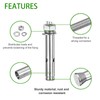 [4 Pack] Heavy-Duty Anti-Vibration Pads Rubber Isolator Mounting Brackets Kit