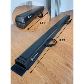 MARFULA Balance Beam - Folding Floor Gymnastics Equipment for Kids, Non Slip Base - 6 FT to 10 FT for Home Gym Use