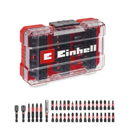 Original Einhell M-CASE 39-Piece Impact Bit Set (25 mm Bits, 50 mm Bits, Hex Sockets, 60 mm Bit Holder with Storage Box