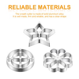 4Pack Metal Waffle Mould Set Durable Rosette Cookie Bunuelos Tool with Wooden Handle Star Flower Circle Waffle Maker Kitchen Accessories for Kitchen Baking Cooking